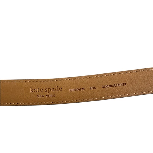 Kate Spade Black Leather Belt with Gold Buckle - Picture 6 of 8